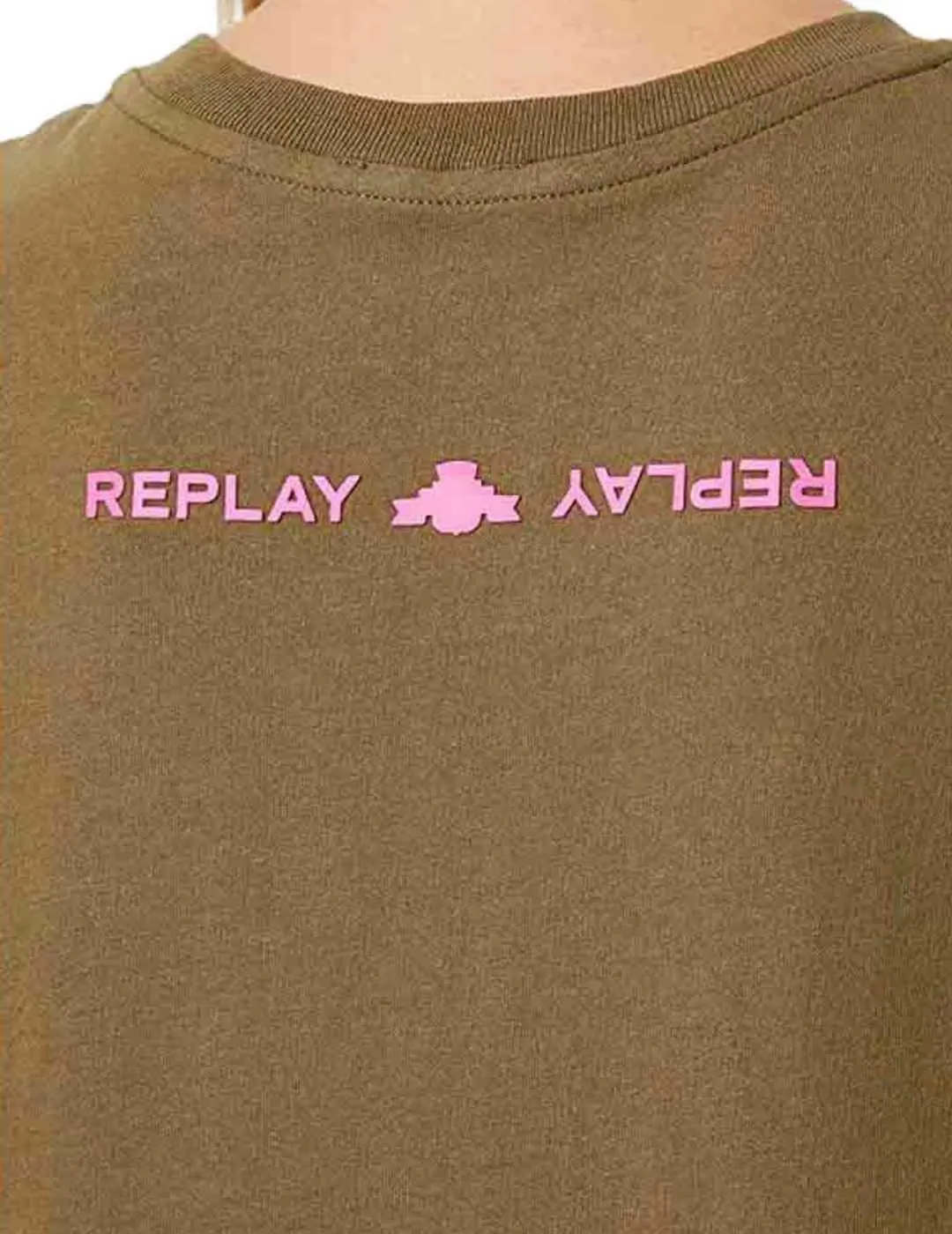 CAMISETA REPLAY VERDE PARA MUJERB