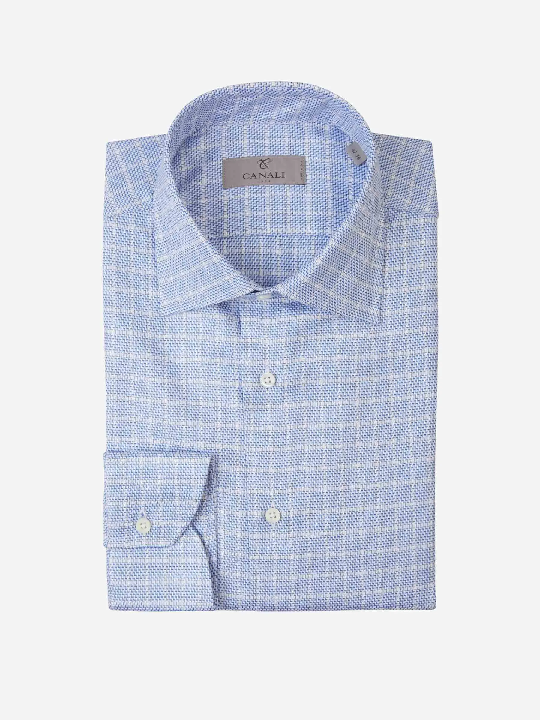 Canali Camisa Micro Cuadros