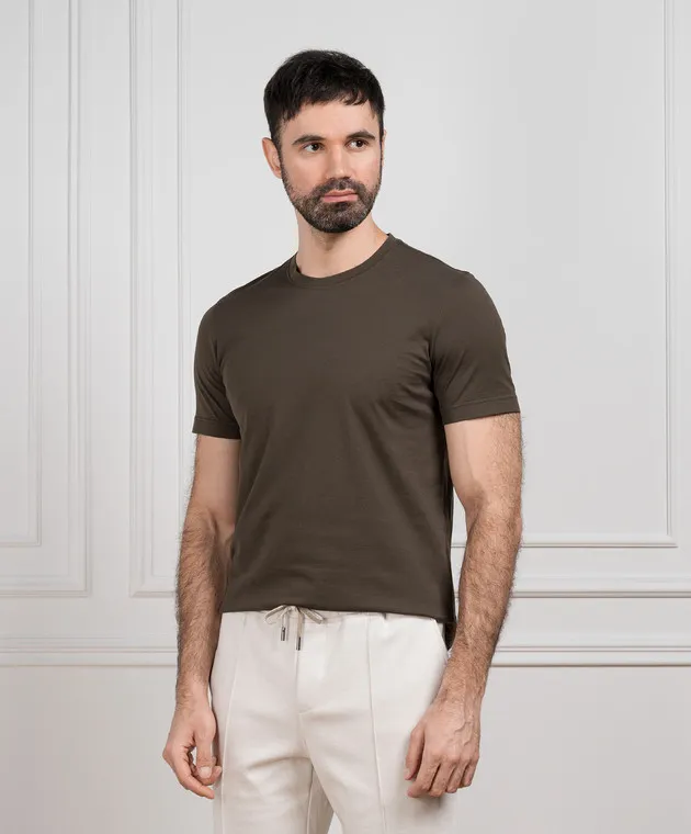 CAPOBIANCO KHAKI TSHIRT