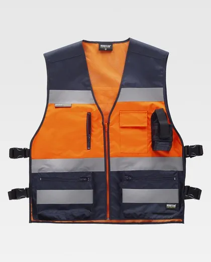 Chaleco de alta visibilidad Marino Naranja