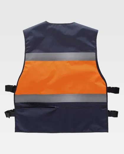 Chaleco de alta visibilidad Marino Naranja