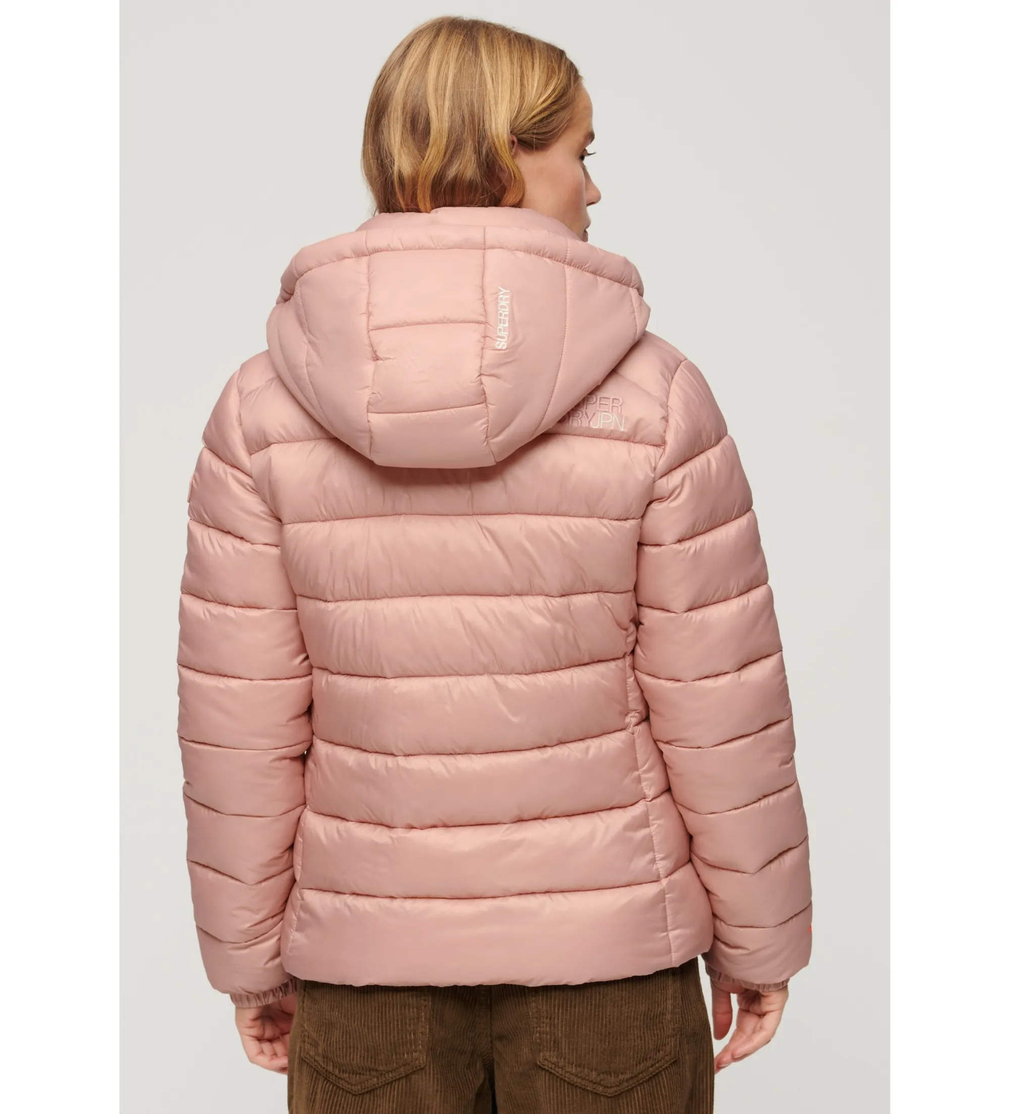 Chaqueta acolchada con capucha Fuji rosa