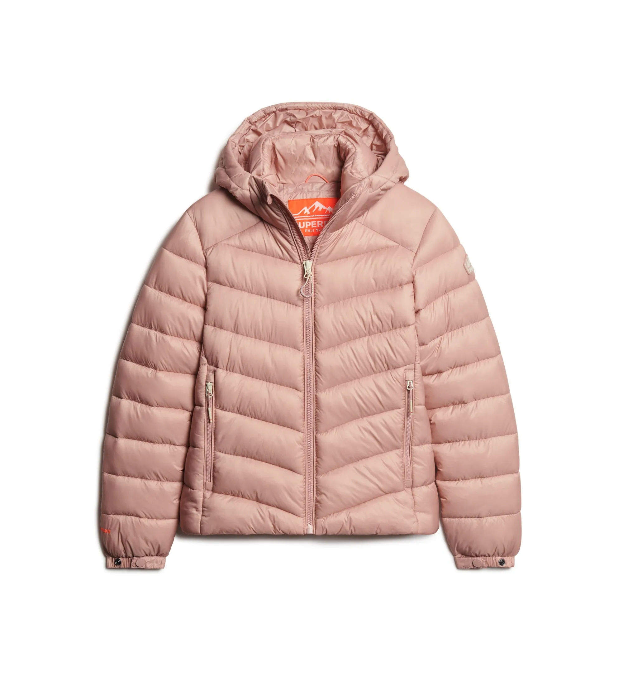Chaqueta acolchada con capucha Fuji rosa