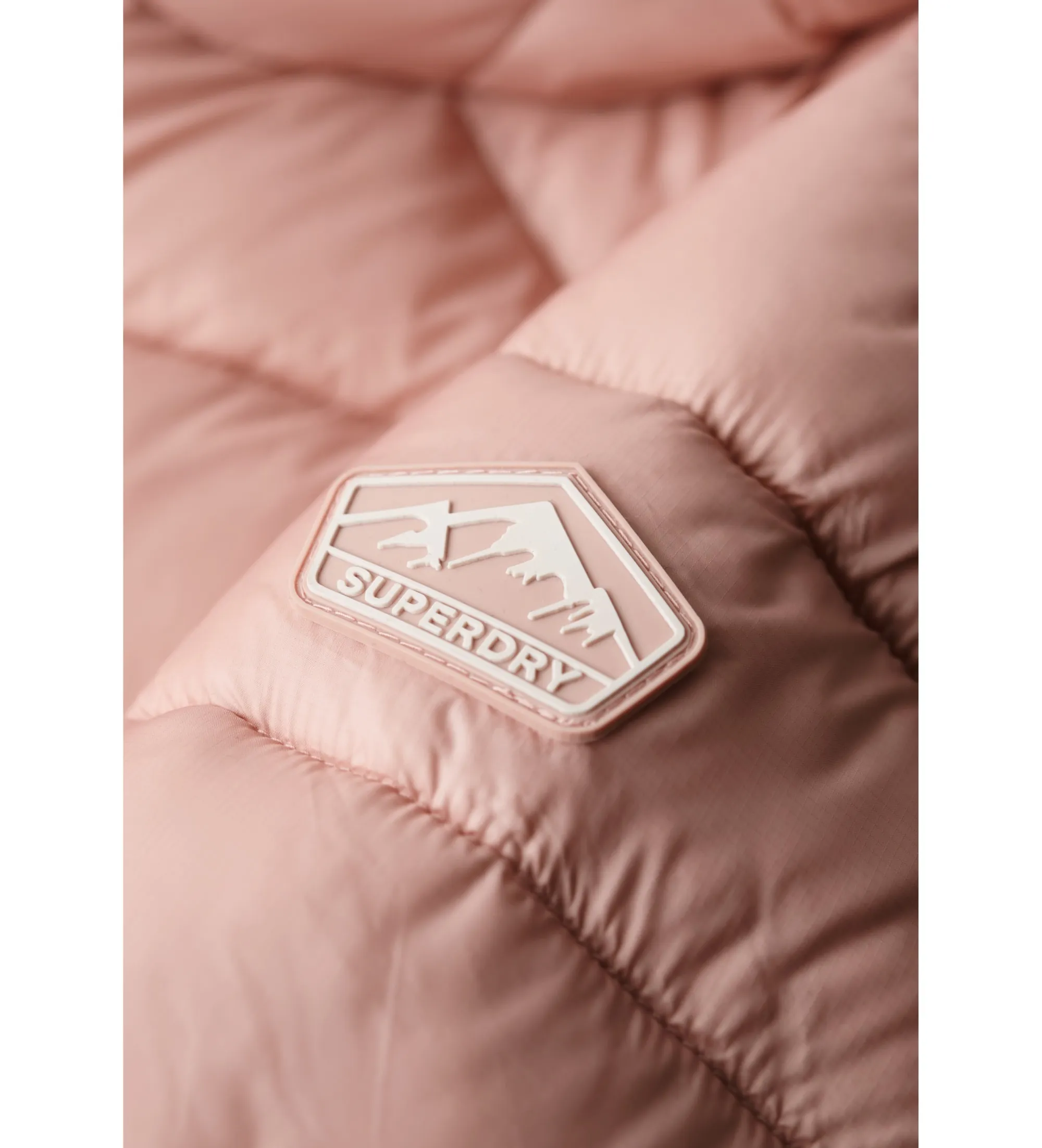 Chaqueta acolchada con capucha Fuji rosa