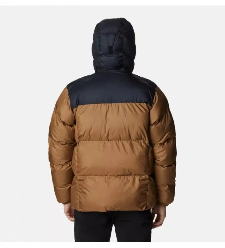 Chaqueta acolchada con capucha Puffect marrón
