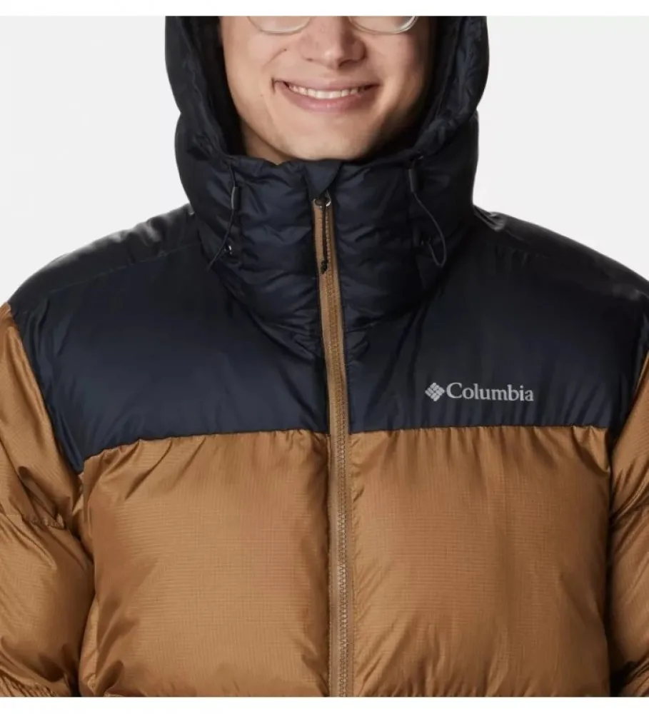 Chaqueta acolchada con capucha Puffect marrón