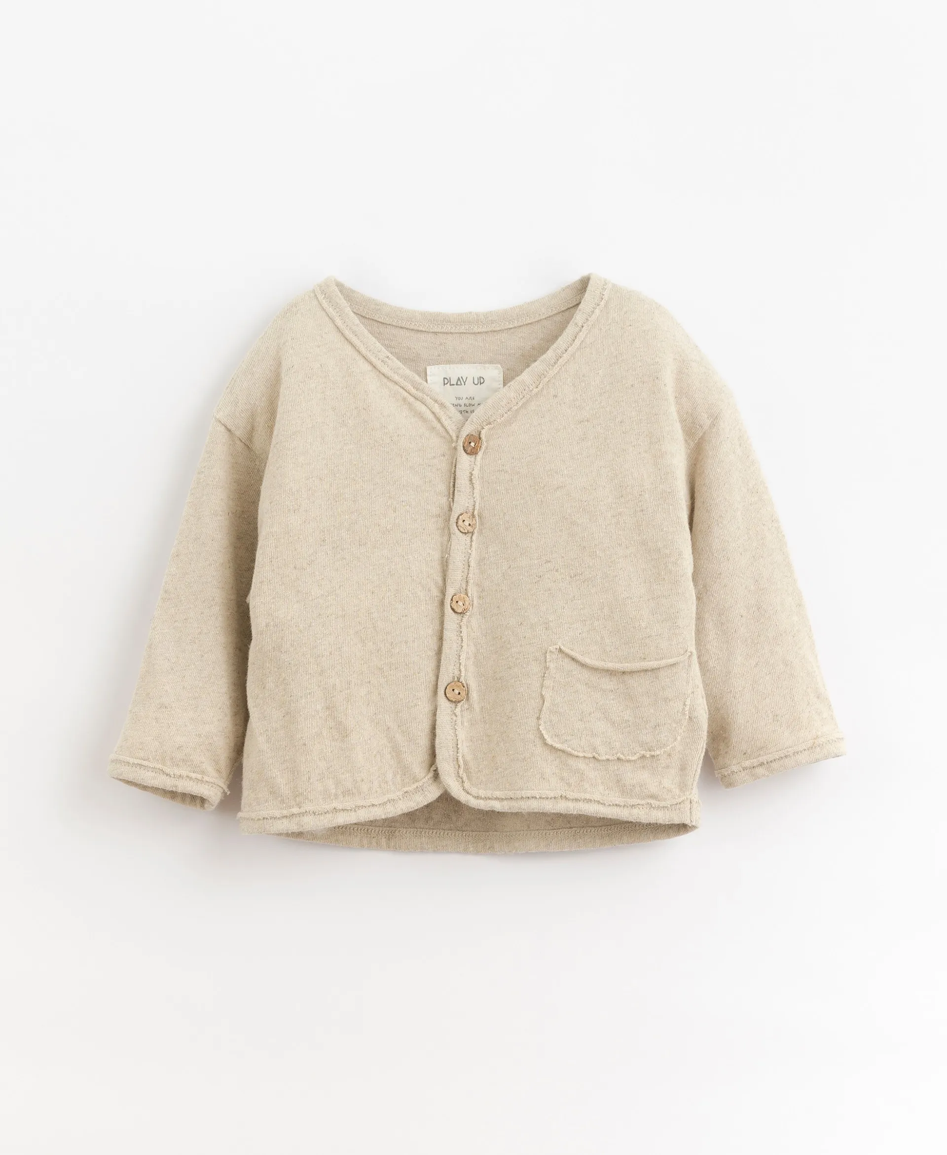 Chaqueta con abertura de botones de coco | Organic Care