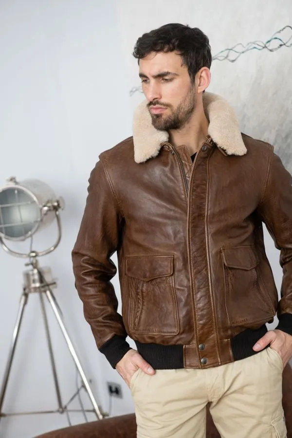 Chaqueta Hombre Daytona Corsair Fur Sheep Petrol Bison