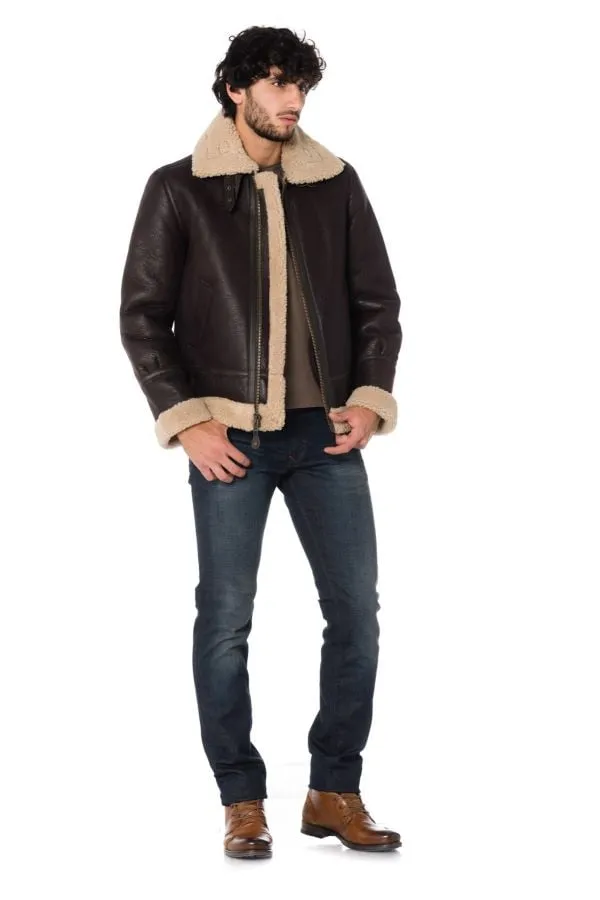Chaqueta Hombre Schott Lc1259 Cordovan/Cafe