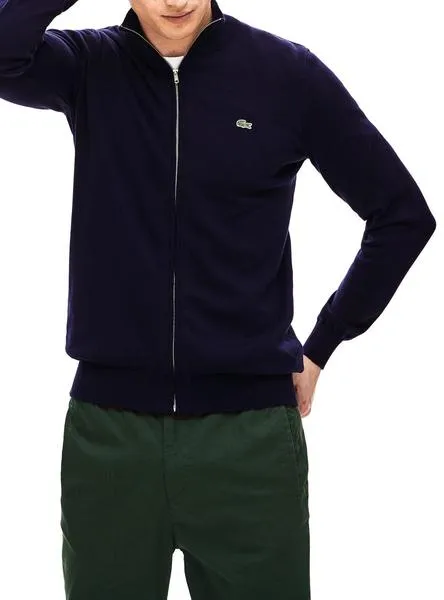 chaqueta lacoste con cremallera marino hombre