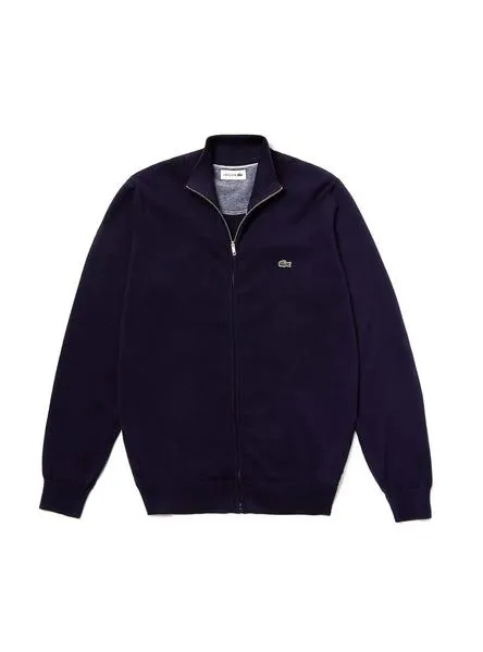chaqueta lacoste con cremallera marino hombre