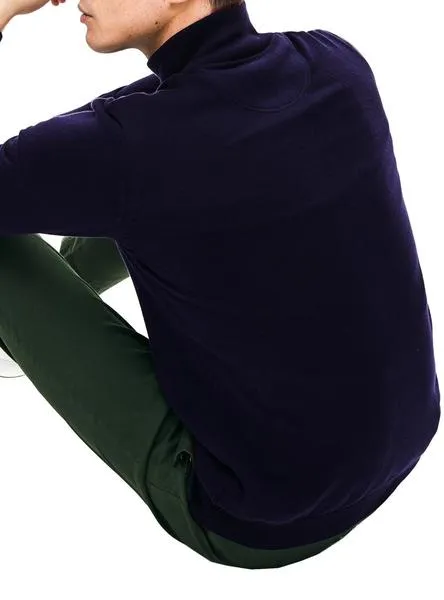 chaqueta lacoste con cremallera marino hombre