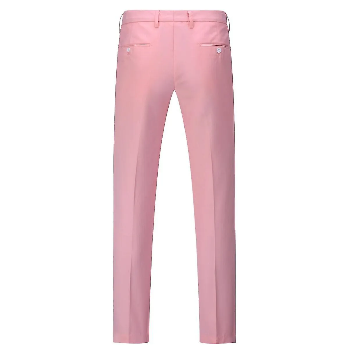 Chaqueta y pantalones de traje ajustado de boda de color sólido de 2 piezas para hombre