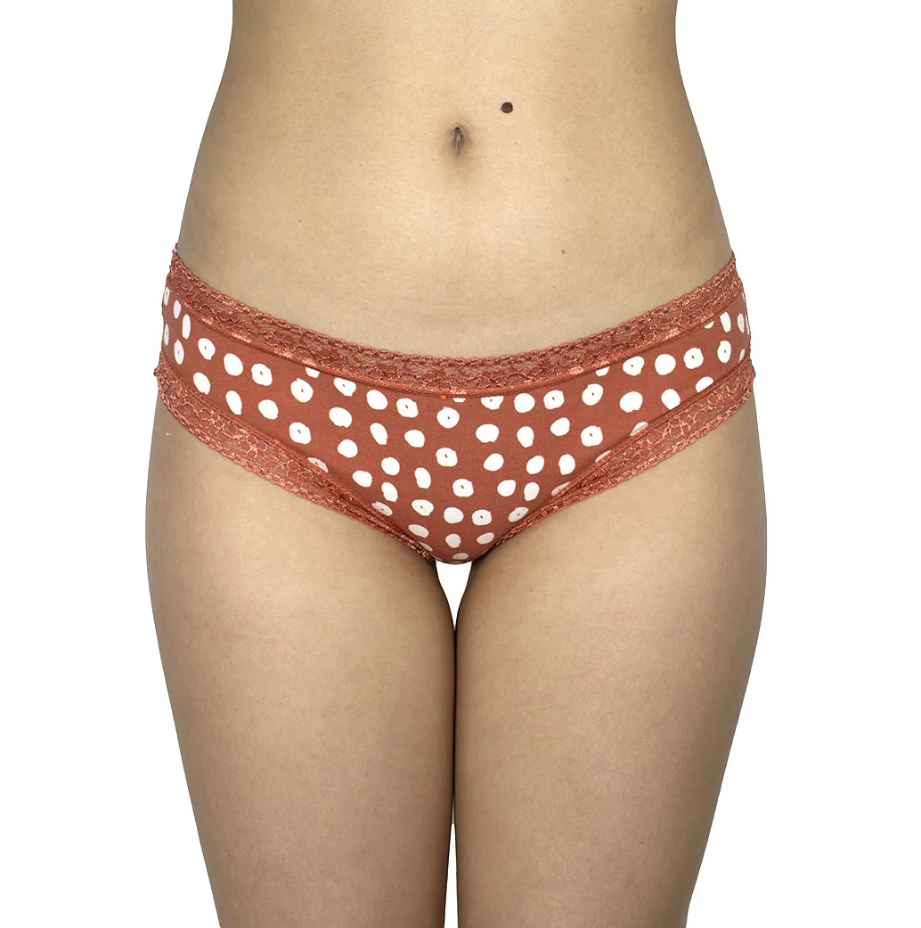 Cheeky dots con encaje naranja