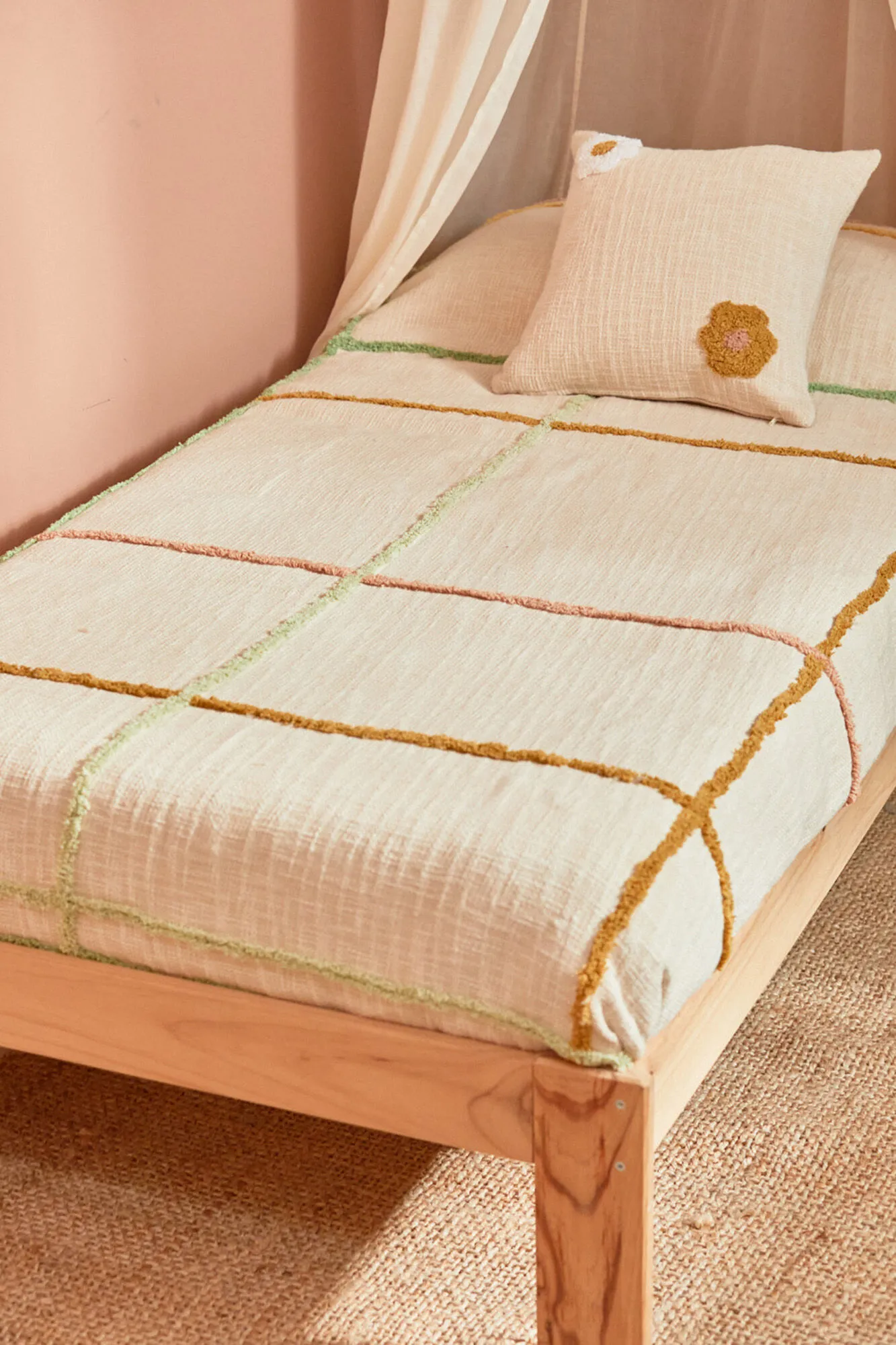 Colcha infantil con tufting multicolor Prato