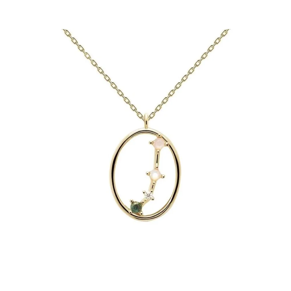 Colgante horóscopo ARIES de plata de ley con baño de oro 18k