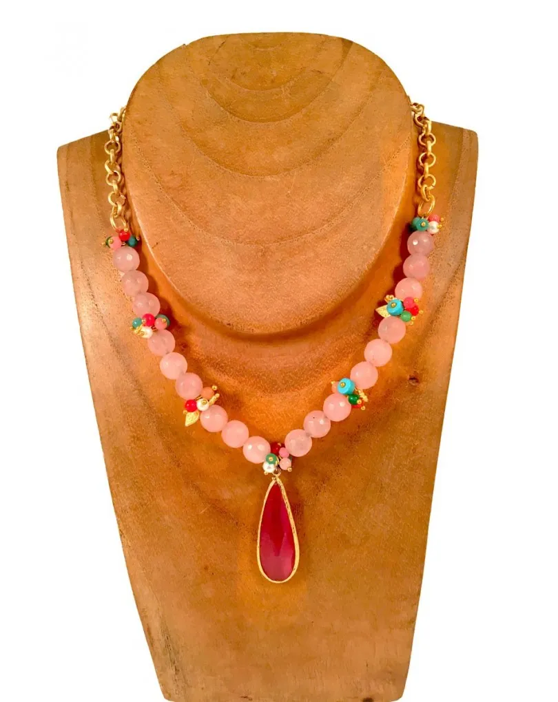 COLLARES DE PIEDRAS NATURALES CON LAGRIMA