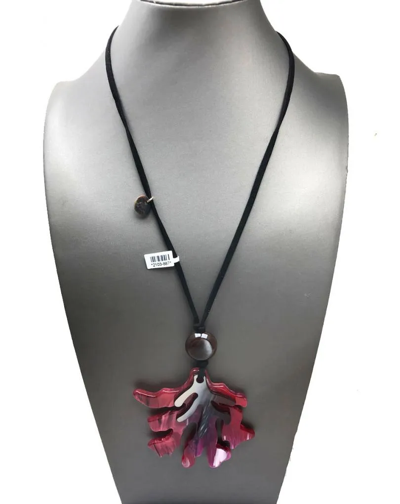COLLARES LARGOS GRANATES CON BONITO COLGANTE RAMITA CORAL