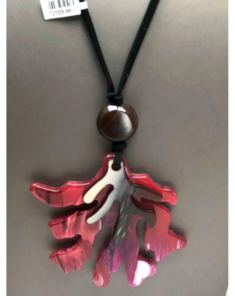 COLLARES LARGOS GRANATES CON BONITO COLGANTE RAMITA CORAL