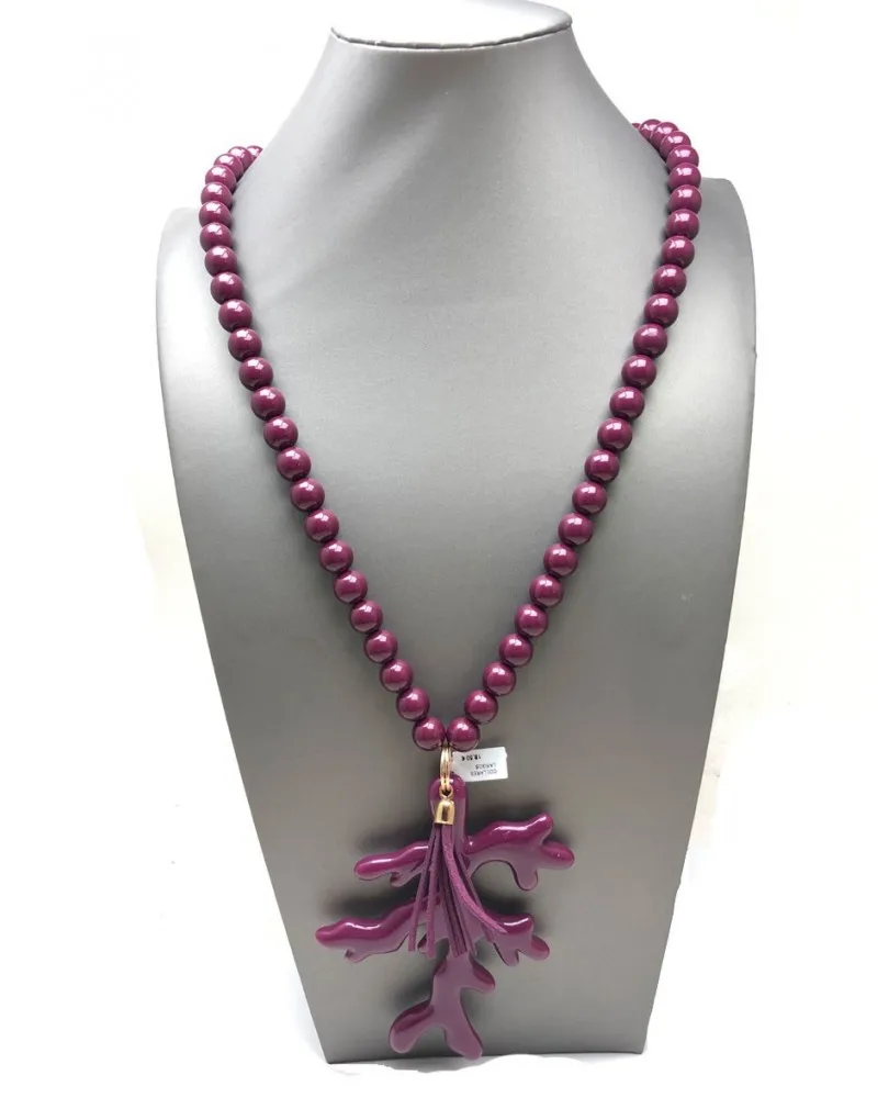 COLLARES LARGOS GRANATES CON CORAL VENTA ONLINE