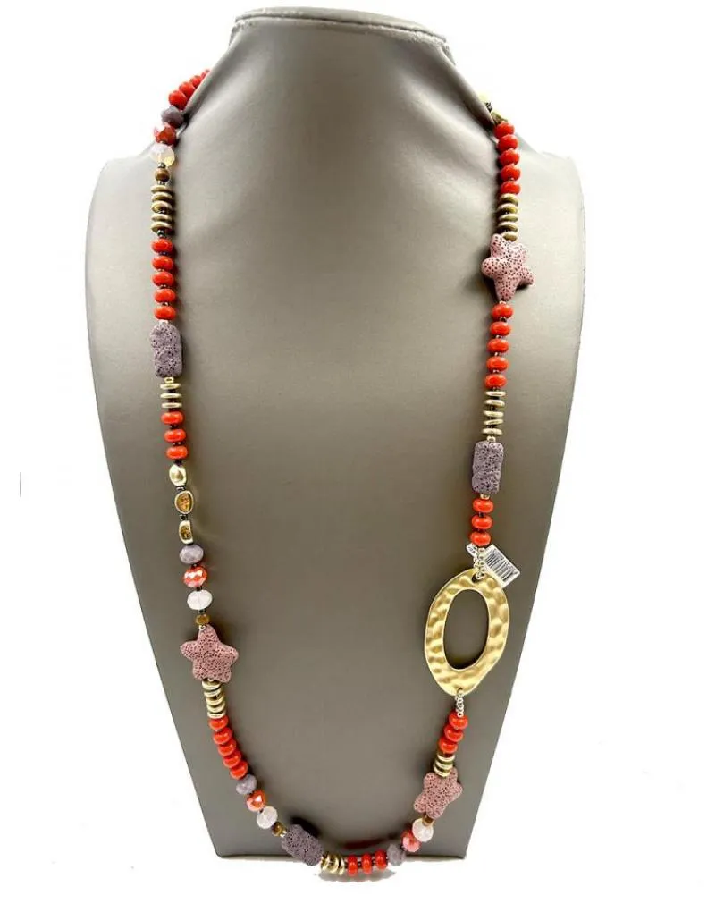 COLLARES ROJOS LARGOS IDEALES PARA LUCIR PRENDAS DE DIA
