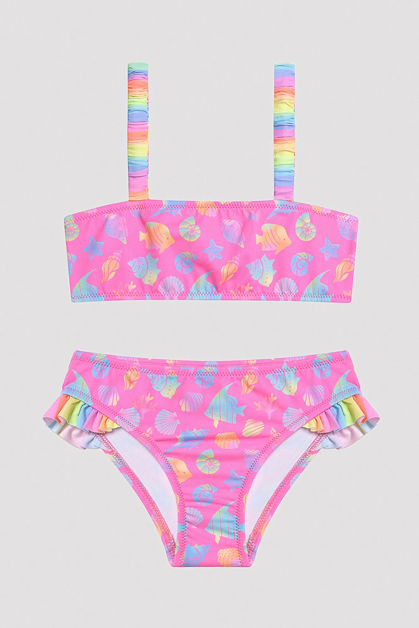 Conjunto de bikini para niña rosa