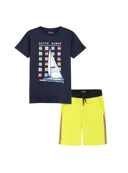 conjunto mayoral games azul para niño