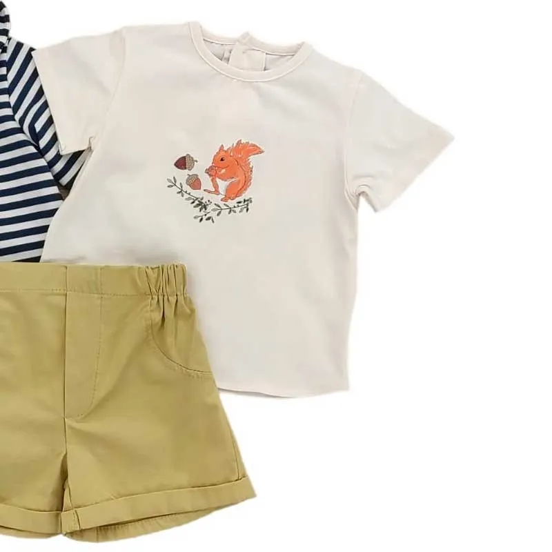 Conjunto niño 3 piezas Valentina con chaqueta rayas marineras