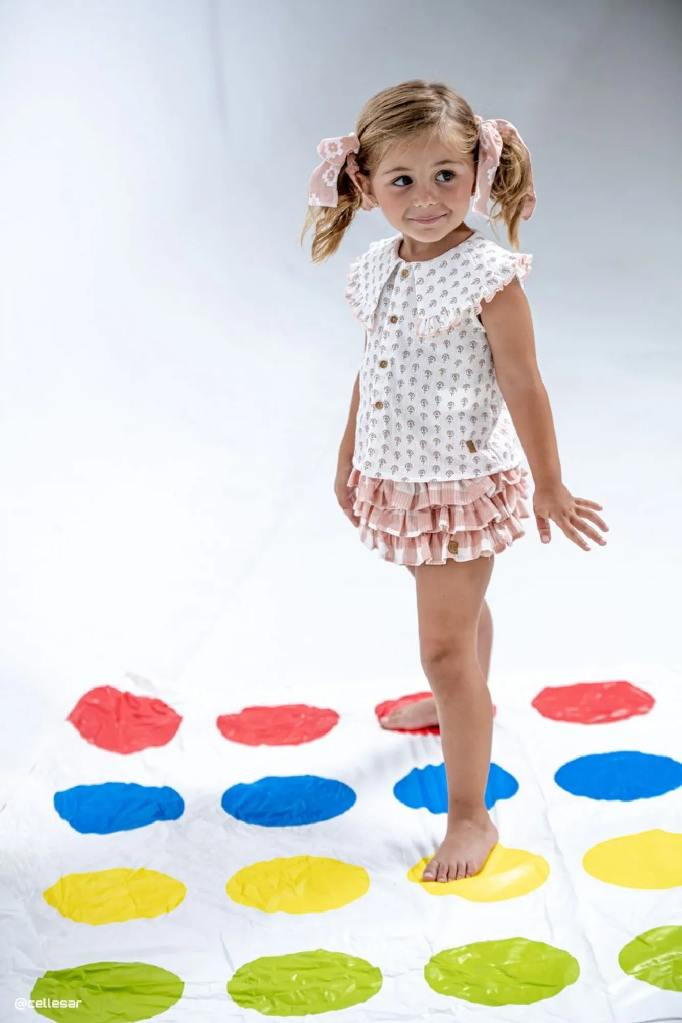 Conjunto para niña rosa pétalo de José varón