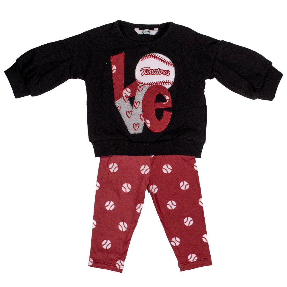 Conjunto Tomateros de Culiacán Love Pelota Bebé
