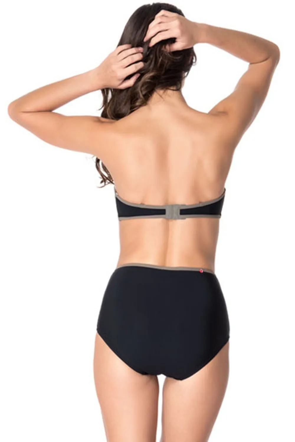 Costume da bagno 2 pezzi con slip a vita alta