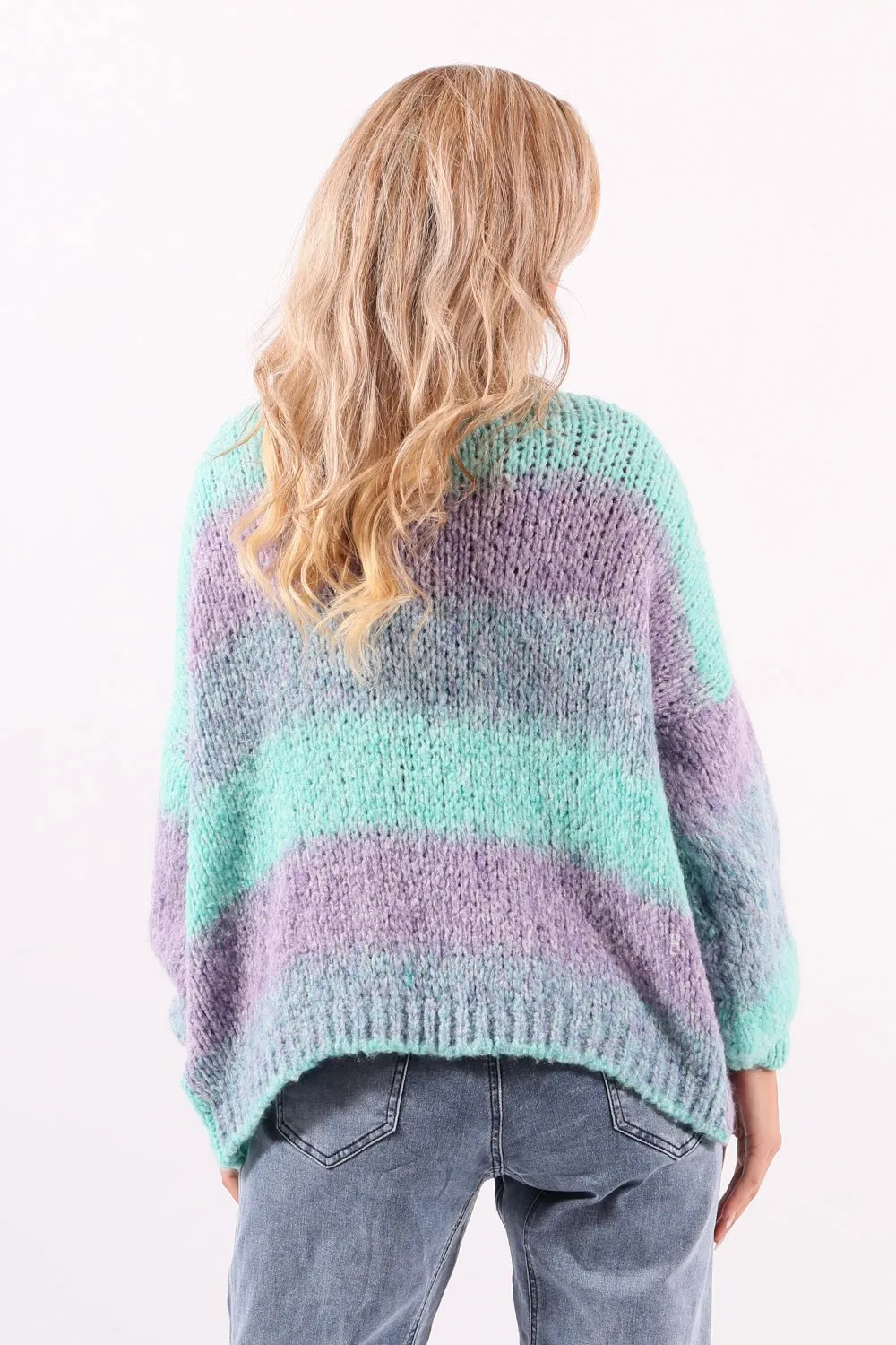 CáRDIGAN MORADO CON EFECTO TIEDYE