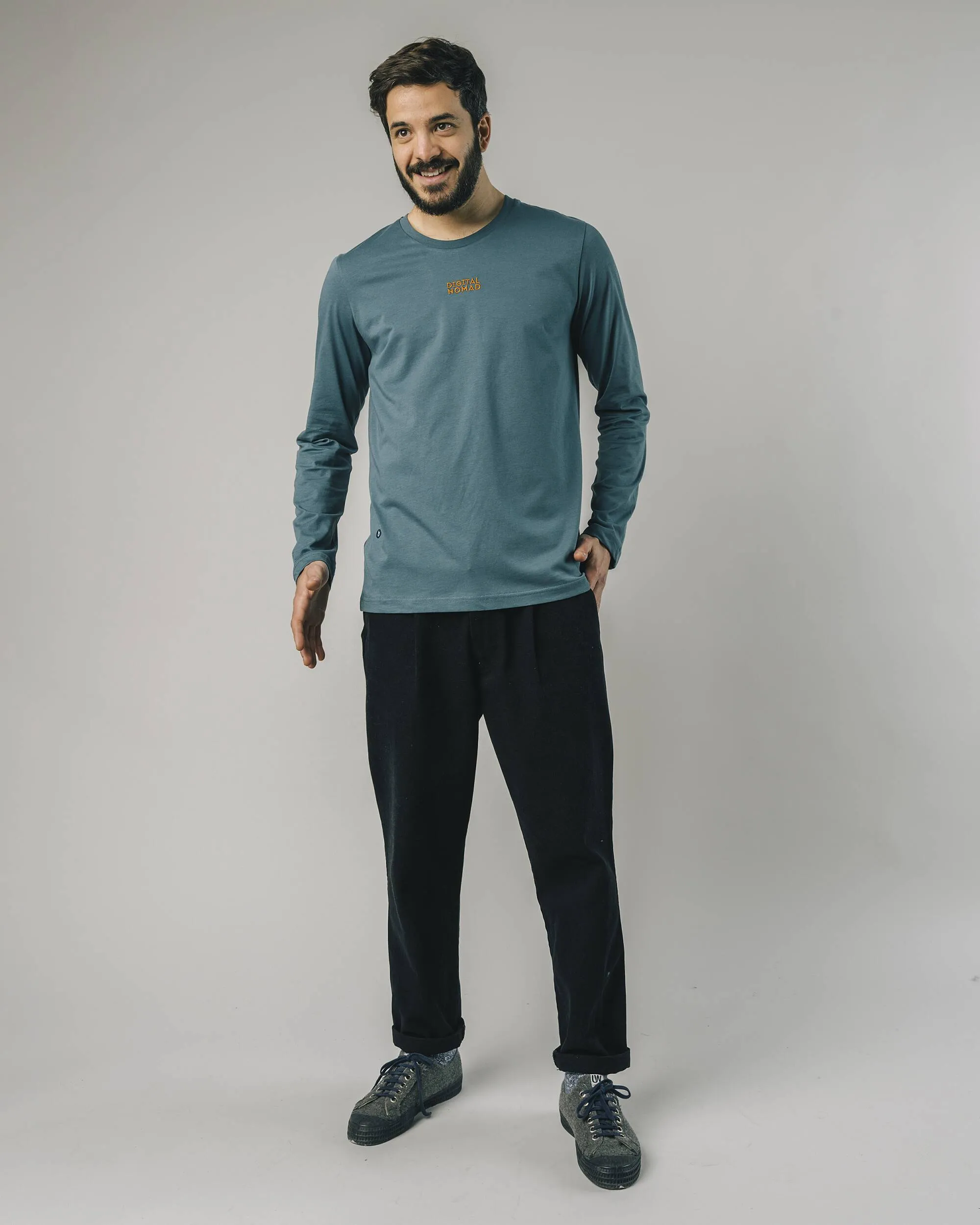 DIGITAL NOMAD LONGSLEEVED TSHIRT INDIGO