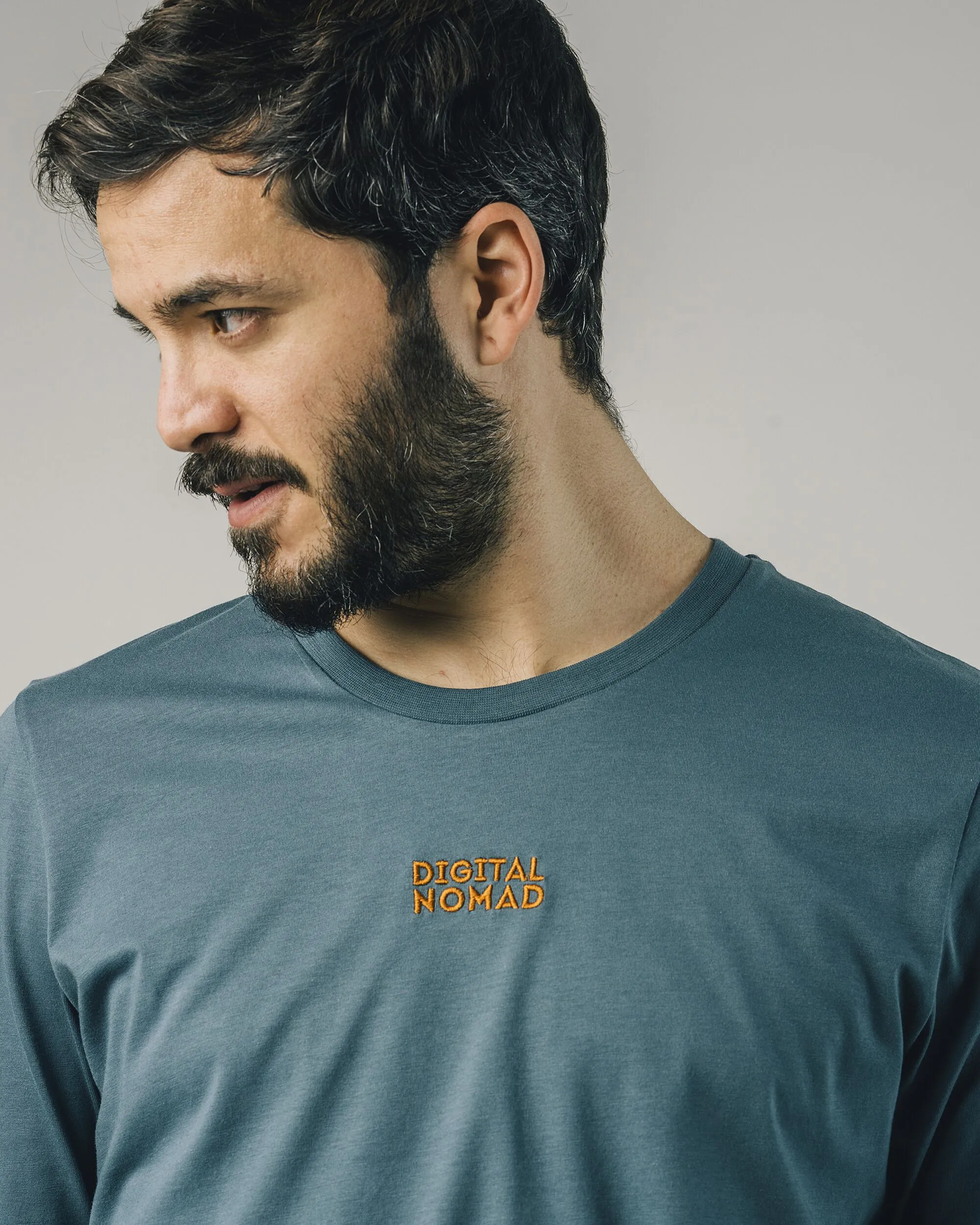 DIGITAL NOMAD LONGSLEEVED TSHIRT INDIGO