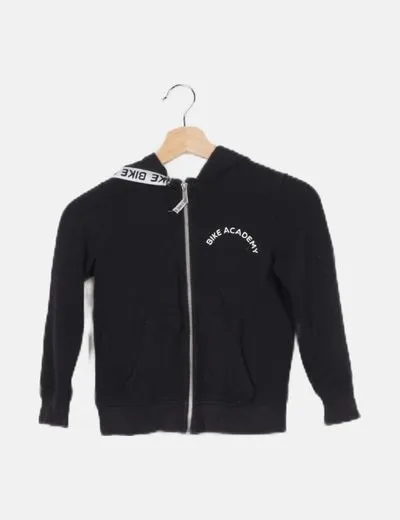 El Corte Inglés Chaqueta deportiva negra con cremallera
