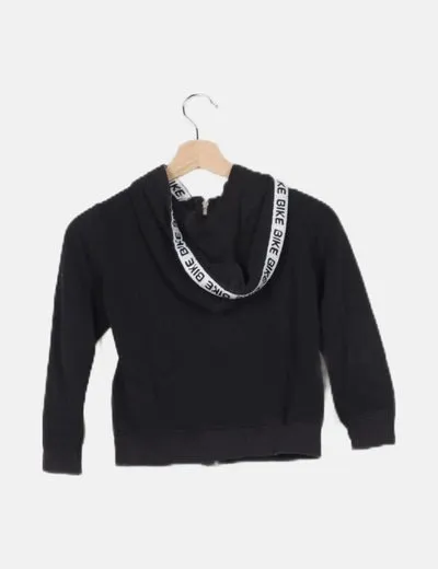 El Corte Inglés Chaqueta deportiva negra con cremallera