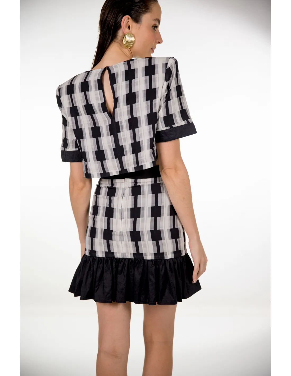 FALDA MINI CUADROS