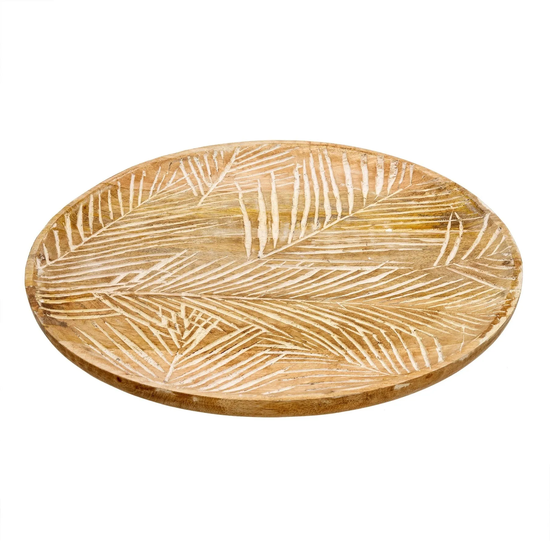 FERN CARVED PLATE  L