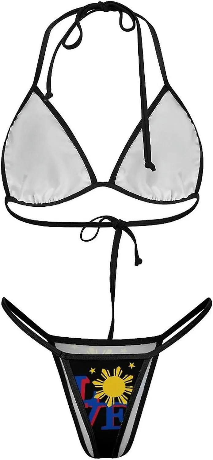 FILIPINO SUN LOVE CONJUNTOS DE BIKINI PARA MUJER TRAJE DE BAñO DE 2 PIEZAS TRAJE DE BAñO SEXY TRIáNGULO HALTER ESTILO TRAJE28MP