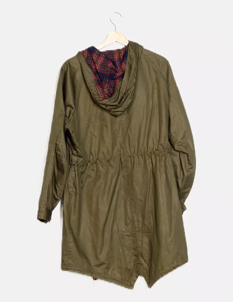 Fred Perry Parka con capucha verde