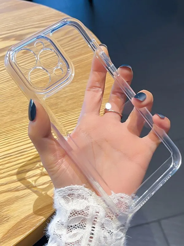 Funda protectora transparente para teléfono.
