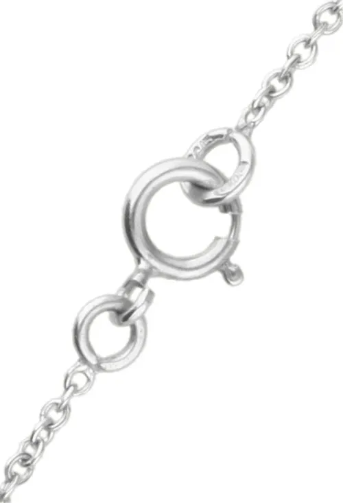 Gargantilla oro blanco 18k motivo flor con circonitas