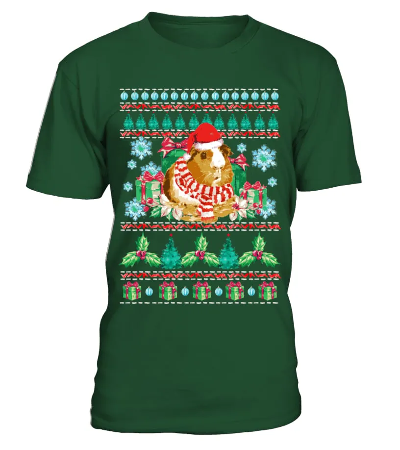 Guinea Pig Ugly Christmas Sweater Camiseta cuello redondo Unisex