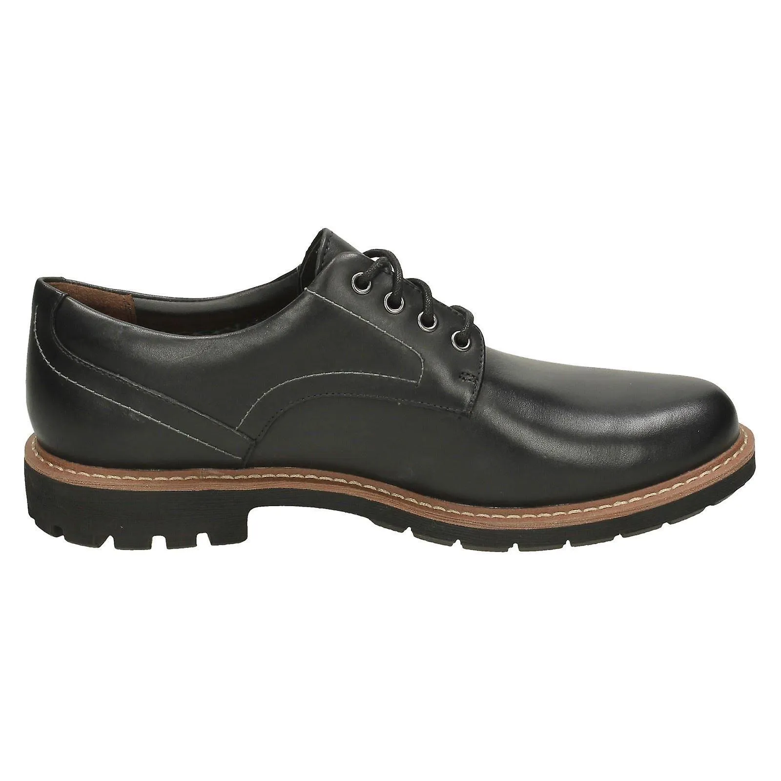 HOMBRES CLARKS SMART ENCAJE ZAPATOS BATCOMBE HALL  CUERO NEGRO  REINO UNIDO TAMAñO 6G  EU TAMAñO 39.5  US SIZE 7M