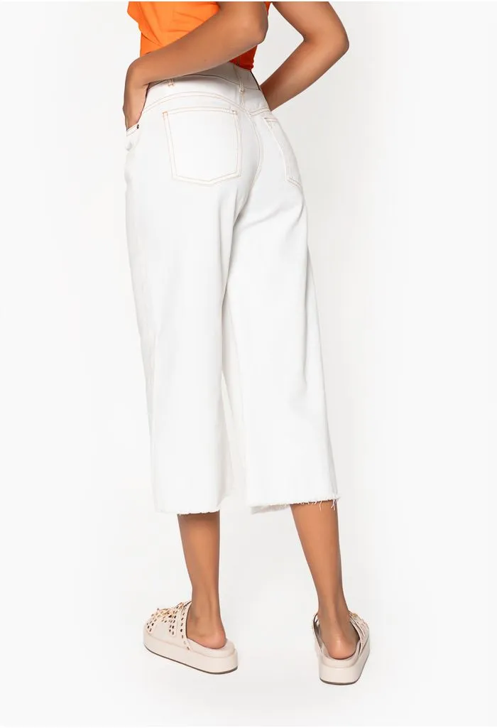 Jean para mujer  tiro medio culotte