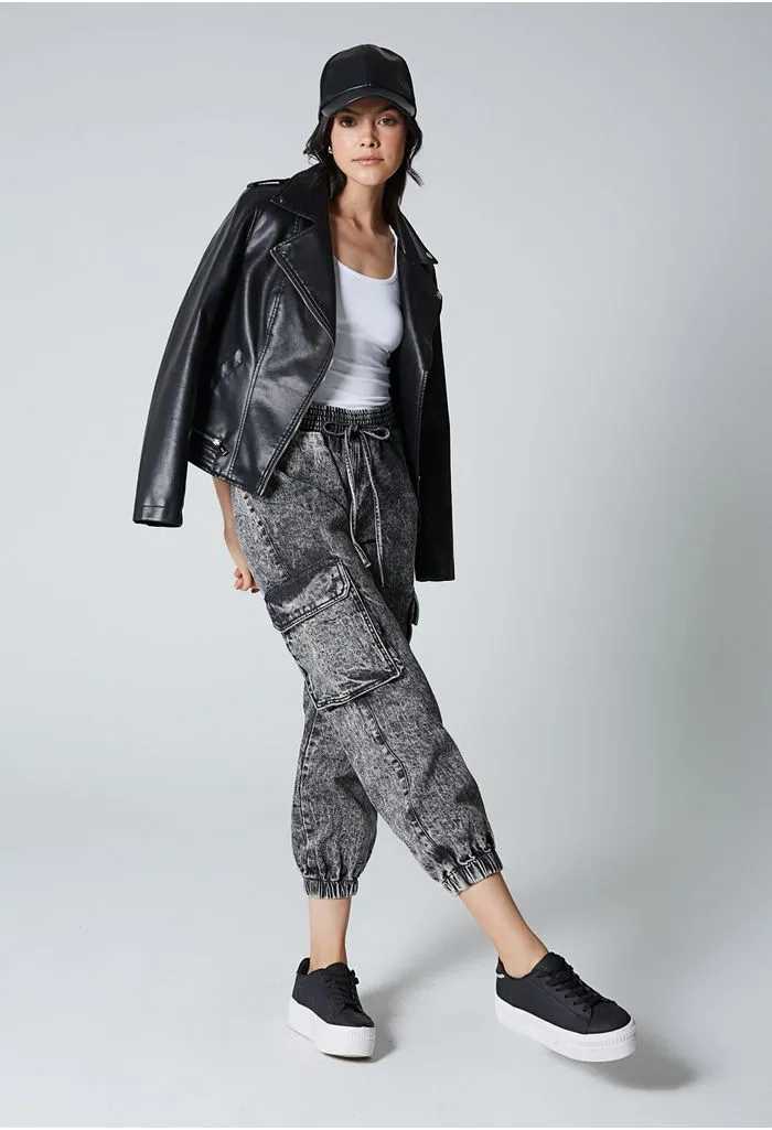 Jean  para mujer  tiro medio  jogger car