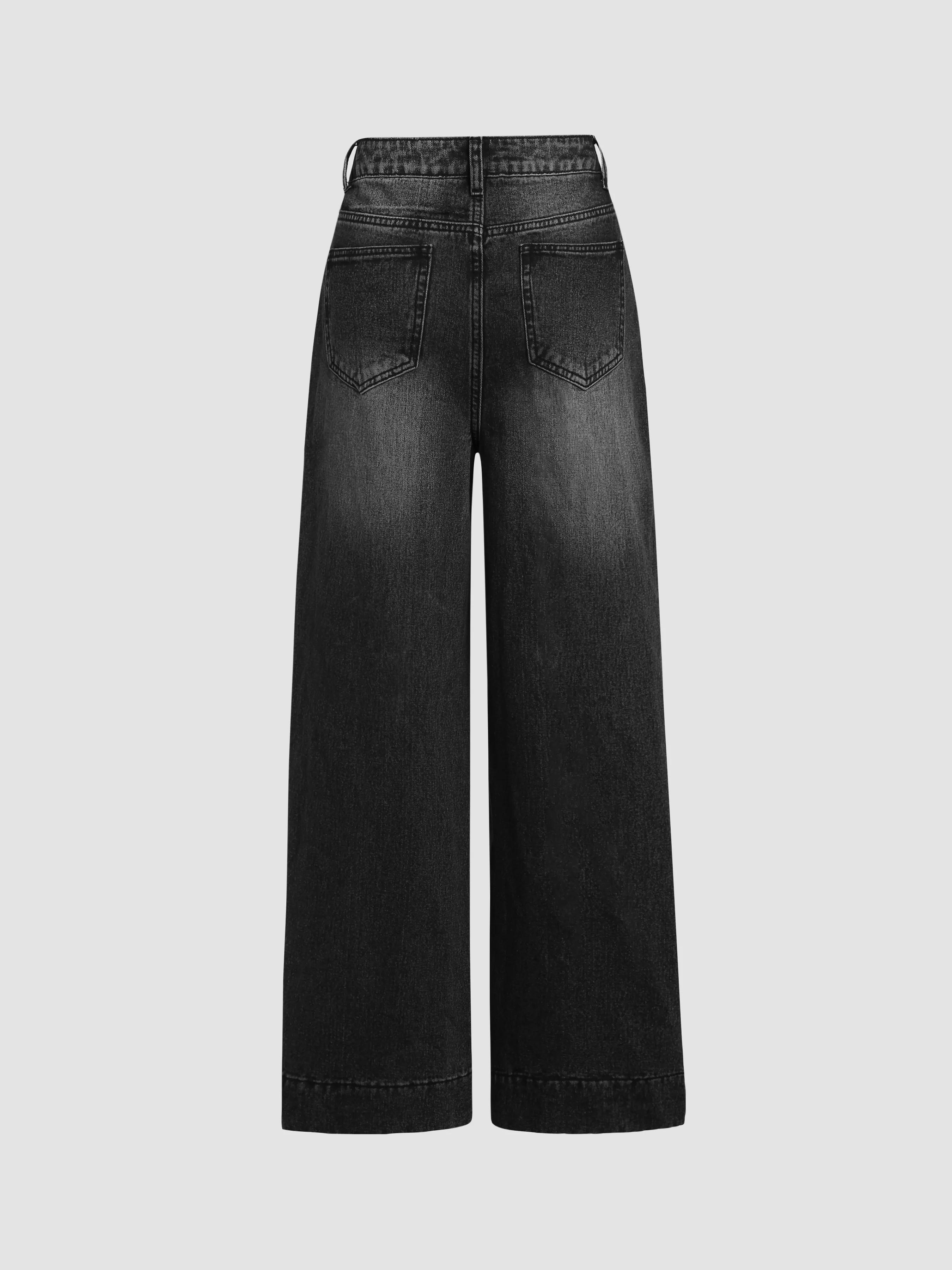 Jeans de cintura alta y pierna recta