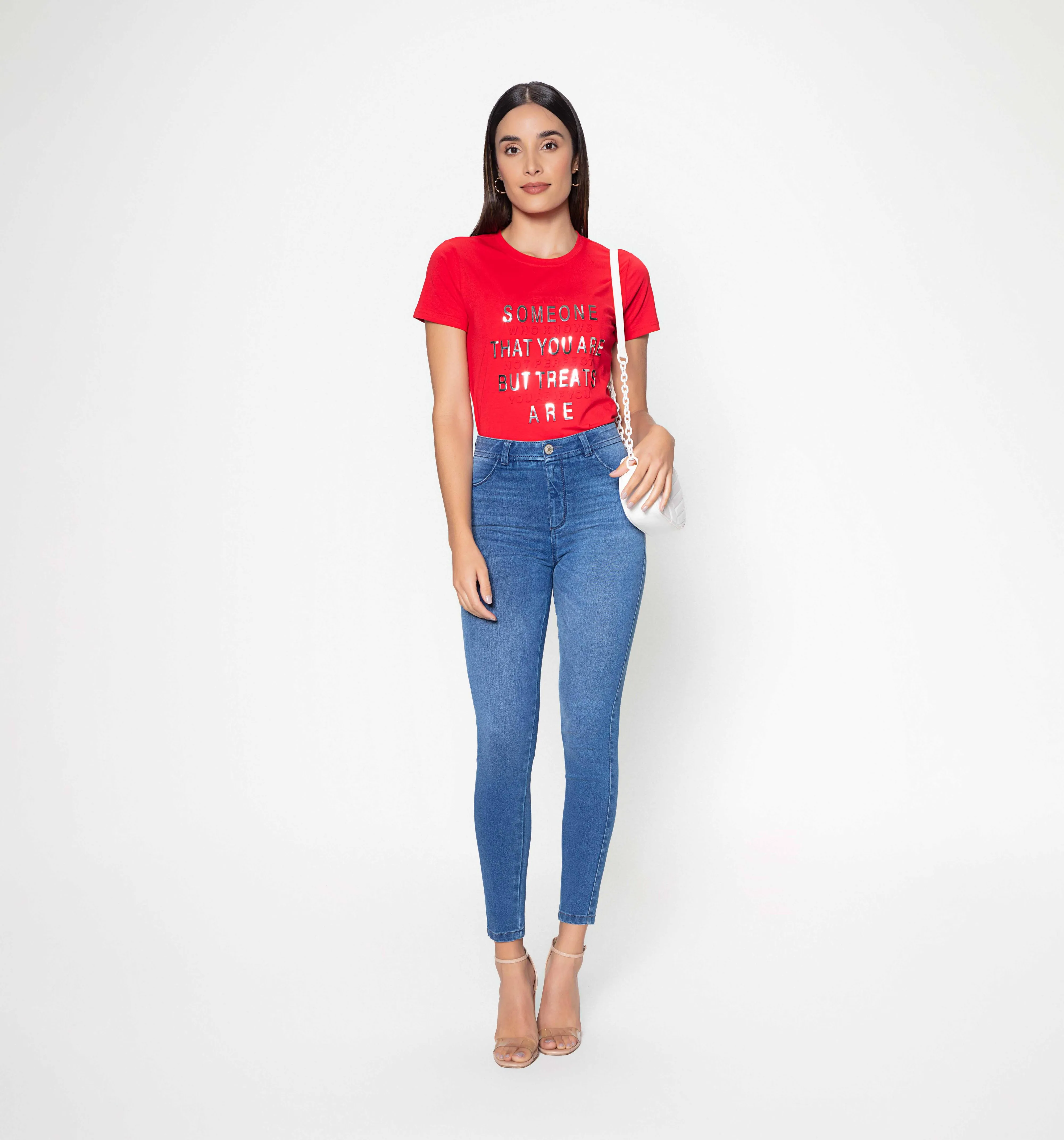 Jeggings tiro alto, cinco bolsillos, tay