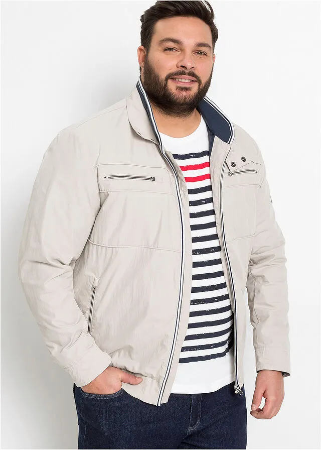Jersey con cuello chimenea gris piedra
