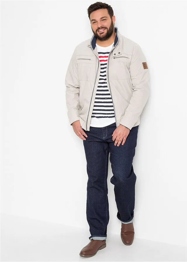 Jersey con cuello chimenea gris piedra